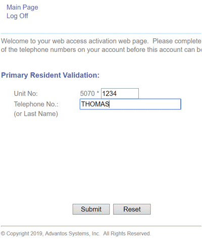 Address Book web-type and access level.